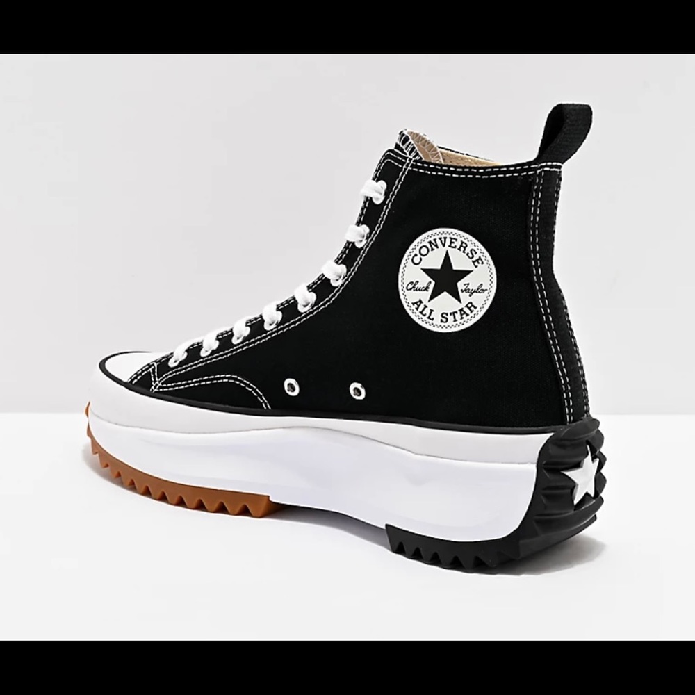 Converse Run Star Hike Black High Top Shoes Womens Size 7